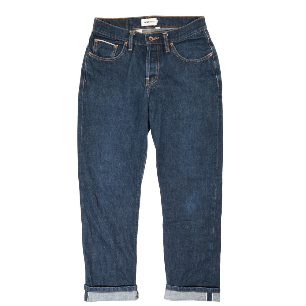 Taylor Stitch Jeans Democratic Fit Selvedge Raw Denim Blue Cotton Men 30x30